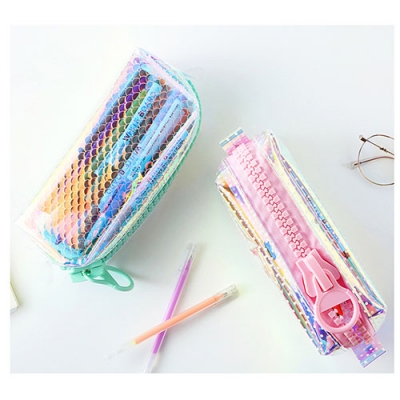 Customized Printing Transparent Portable Pencil Bag