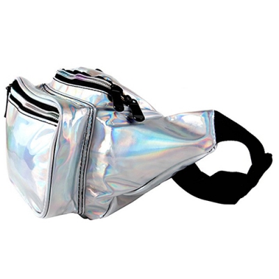 Outdoor Running Waist Pack Laser Leather
