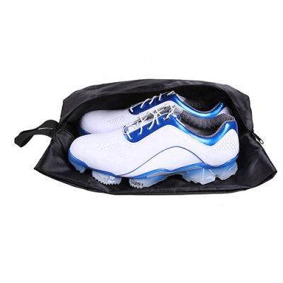 Schuhtasche aus Polyester in schwarz